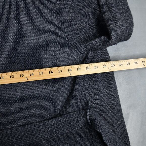 Old Navy Cardigan Womens Extra Large Dark Gray Open Front Belted Pockets - Picture 6 of 6